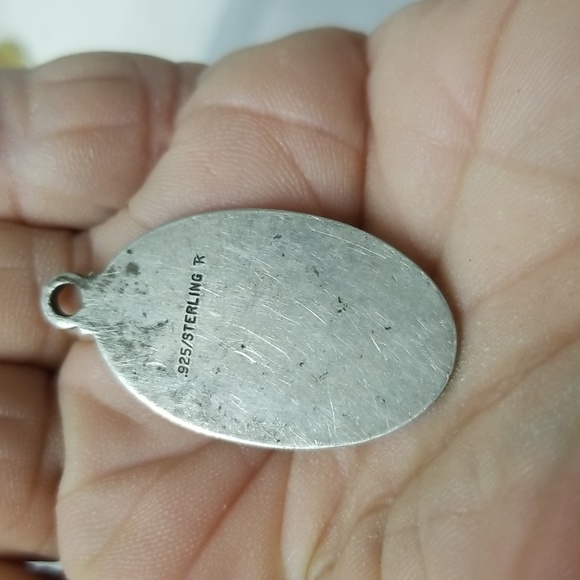 925 STERLING SILVER ST. CHRISTOPHER Charm or pendant. 1.75" x .75" EUC. #4 - Picture 3 of 5